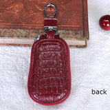 Vintage Crocodile Leather Car Keychain Case Wallets Unisex Key Bags Holders