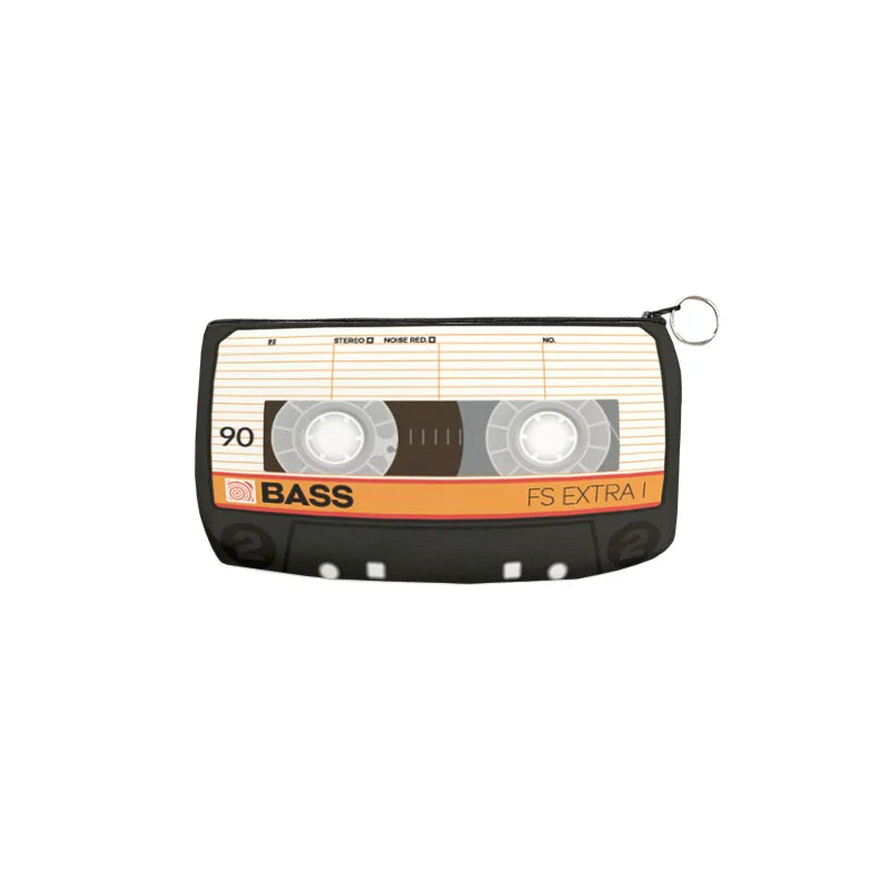 Vintage Cassette Music Tape Cosmetic Bag Organizer