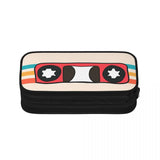 Vintage Anime Cassette Tape Zipper Pen Bag Student Stationery Gift