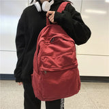 Vintage Casual Backpack Women Travel Bag Solid Women's Backpack