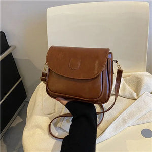 Vintage Casual Shoulder Bag Women PU Leather Crossbody Messenger Handbag