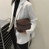 Vintage Casual Shoulder Bag Women PU Leather Crossbody Messenger Handbag