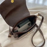 Vintage Casual Shoulder Bag Women PU Leather Crossbody Messenger Handbag