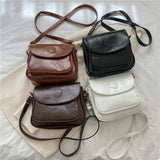Vintage Casual Shoulder Bag Women PU Leather Crossbody Messenger Handbag