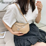 Vintage Casual Women Butterfly Double Chain PU Underarm Bag Small Handbag