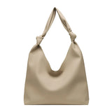 Vintage Casual Women Shoulder Bags Solid PU Leather Ladies Tote Bag
