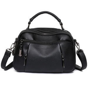 Vintage Leather Shoulder Bag Womens Tote Messenger