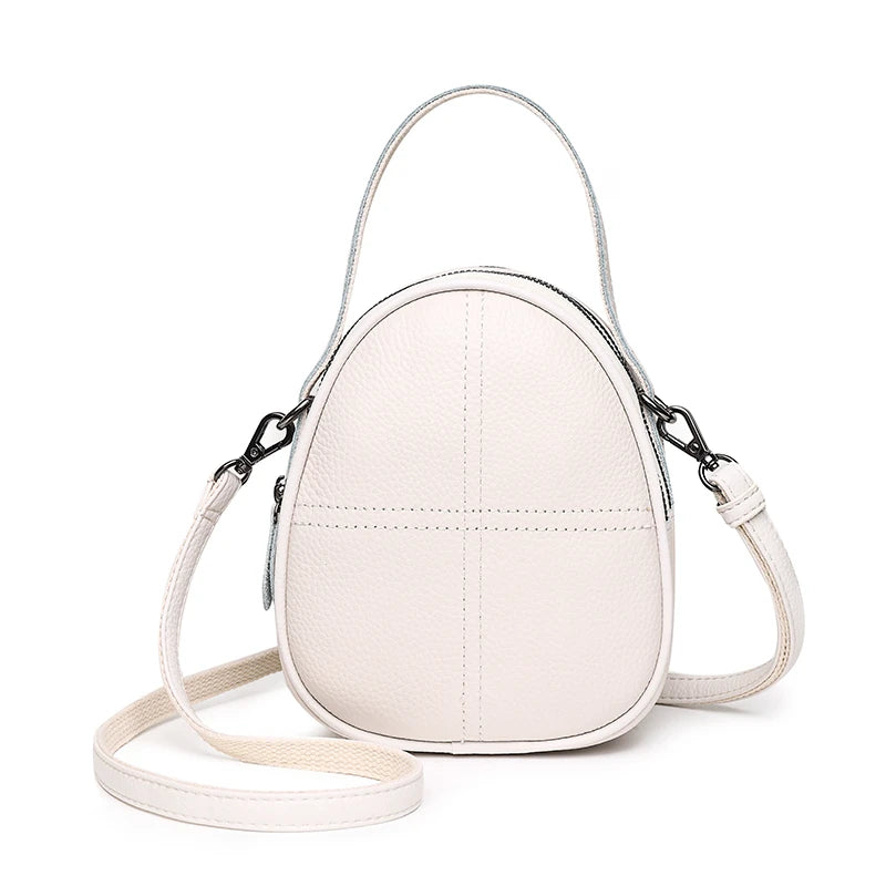 Vintage Casual Womens Shoulder Crossbody Bag Leather 3 Layer Small Tote Sac