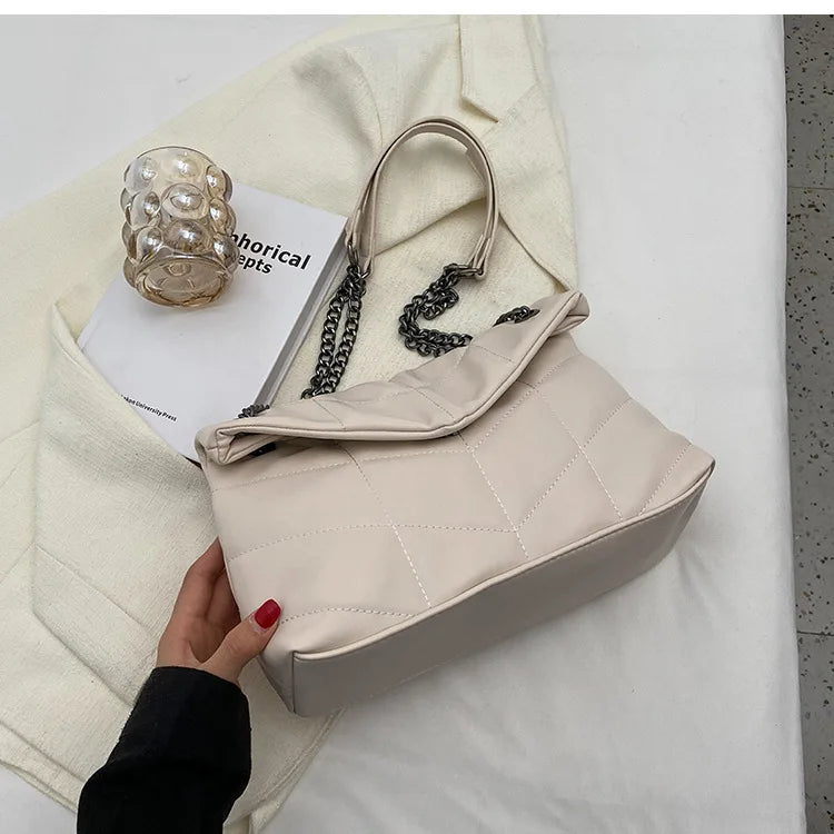 Vintage Chain Shoulder Crossbody Bag for Women Handbags Totes Female Purse