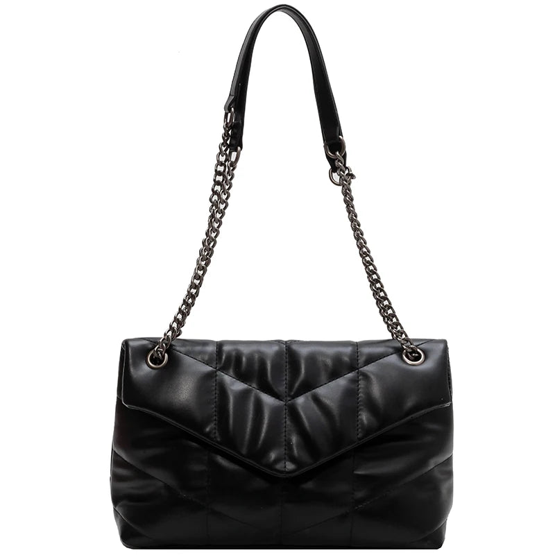 Vintage Chain Shoulder Crossbody Bag for Women Handbags Totes Female Purse