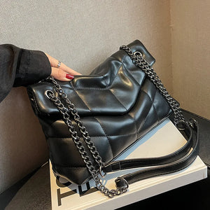 Vintage Chain Shoulder Crossbody Bag for Women Handbags Totes Female Purse