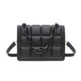Vintage Checker Pattern Shoulder Bag Solid Shoulder Bag Casual Ladies Retro