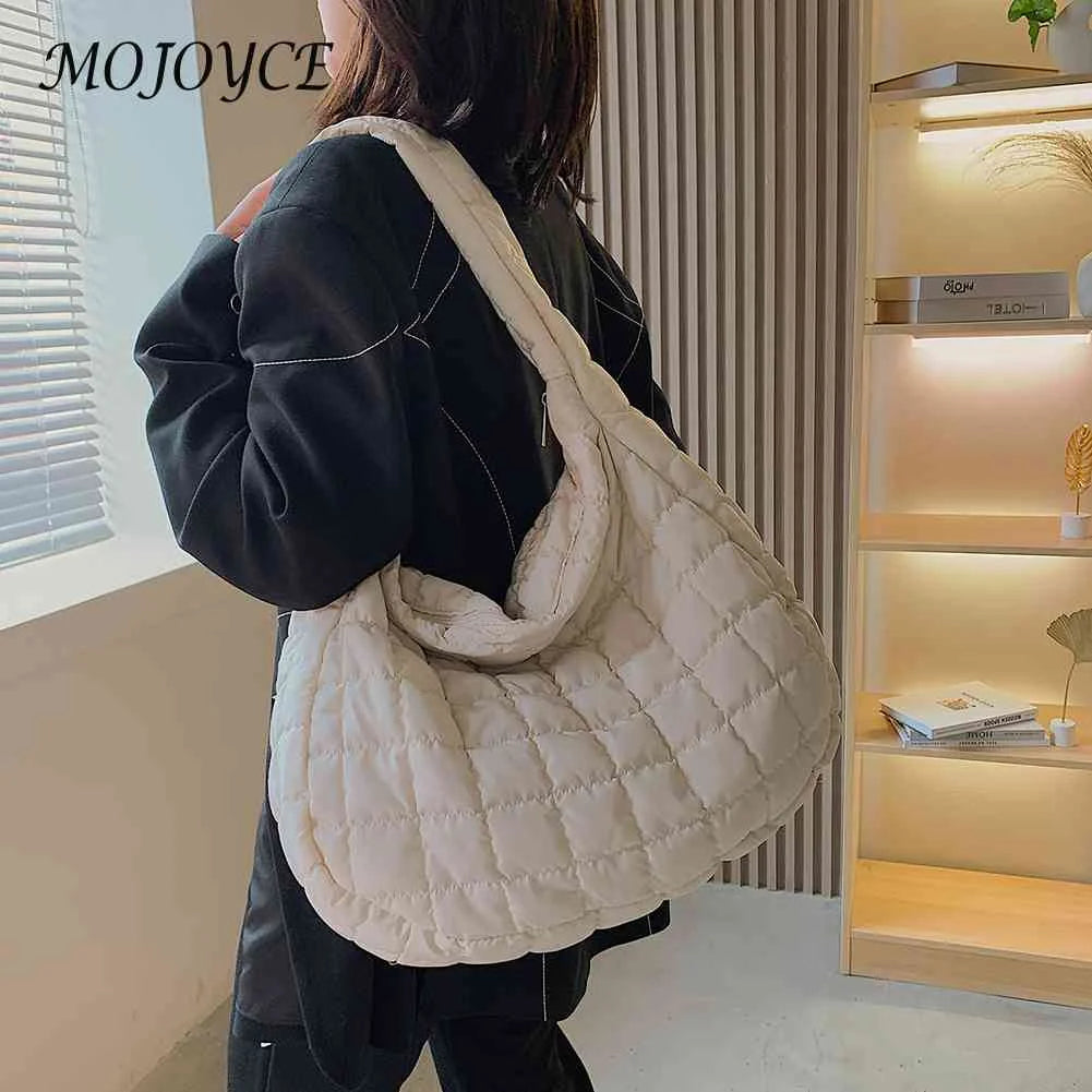 Vintage Checkered Messenger Bag Women Large Capacity Handbags