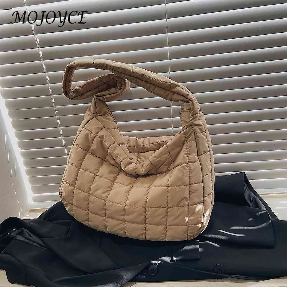Vintage Checkered Messenger Bag Women Large Capacity Handbags