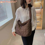 Vintage Checkered Messenger Bag for Women