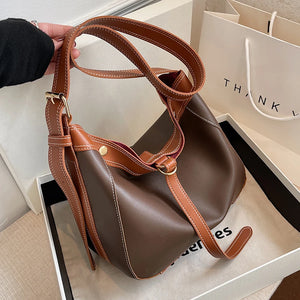 Vintage Chessboard Tote Bag High PU Leather Women Handbag