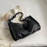 Vintage PU Leather Shoulder Bag for Women - Large High Ladies Tote Shopper Bag