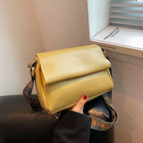 Vintage Women Single-Shoulder Bag Solid Pu Leather Messenger Bags Ladies Commute