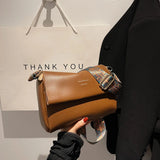 Vintage Women Single-Shoulder Bag Solid Pu Leather Messenger Bags Ladies Commute