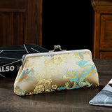 Vintage Chinese Women's Silk Evening Bag Purple Pink