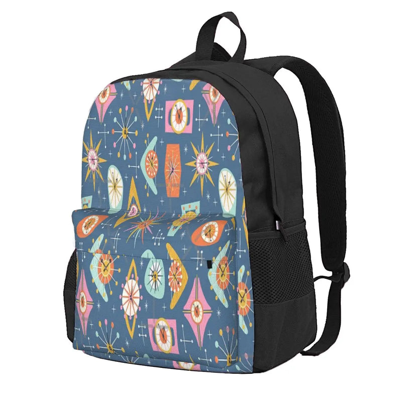 Vintage Clocks Backpacks Men's and Women's Bag