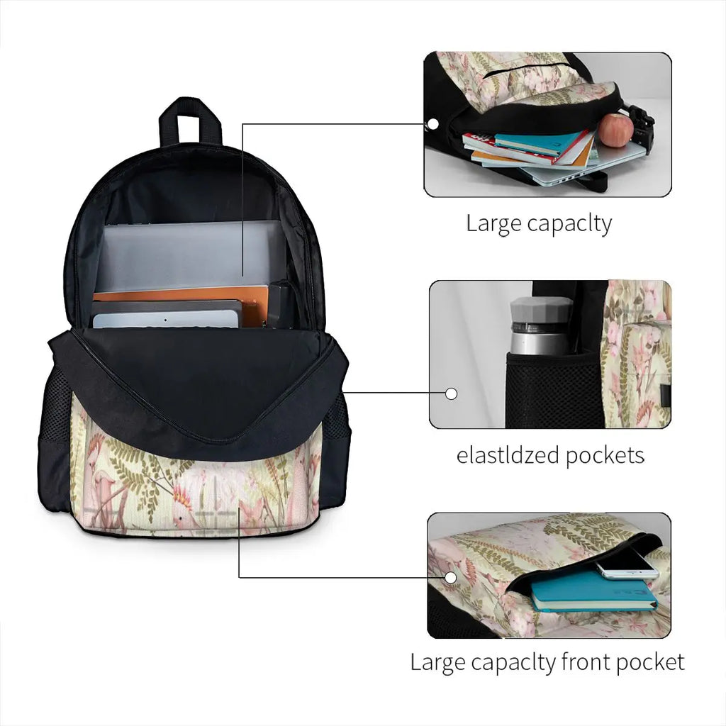 Vintage Cockatoo Jungle 2 Backpacks Men's Backpacks Bags For Women