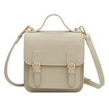 Vintage College Style PU Leather Shoulder Bag