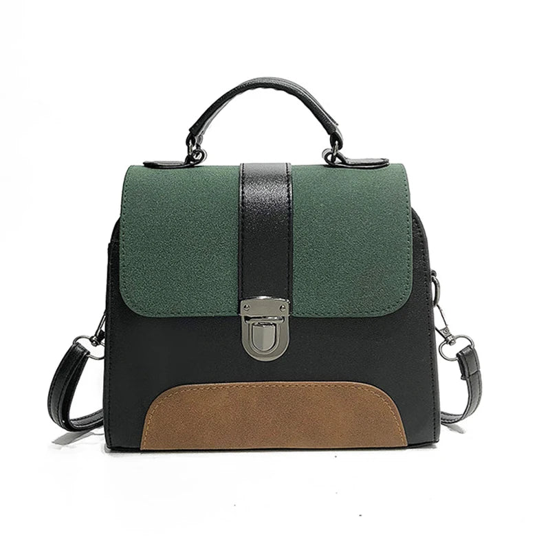 Vintage Leather Crossbody Bag Women Shoulder Messenger Handbag