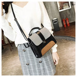 Vintage Leather Crossbody Bag Women Shoulder Messenger Handbag