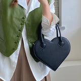 Vintage Girls Love Heart Shoulder Bag Small Tote Crossbody Retro Purse