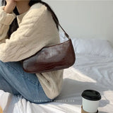 Vintage Crocodile Pattern Ladies Shoulder Bags Women Underarm Bag PU Leather