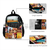 Vintage Magazine Covers Outdoor Hiking Backpack Waterproof Camping Travel