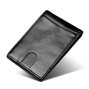 Vintage Crazy Horse Leather Wallet Men Mini Wallets Leather Men Purse Clutch Bag