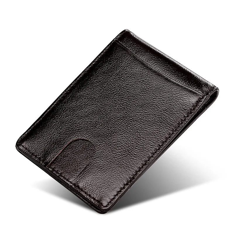 Vintage Crazy Horse Leather Wallet Men Mini Wallets Leather Men Purse Clutch Bag
