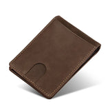 Vintage Crazy Horse Leather Wallet Men Mini Wallets Leather Men Purse Clutch Bag