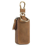 Vintage Crazy Horse Leather Car Key Bag Europe and America