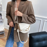 Vintage Crocodile Pattern Shoulder Saddle Bag
