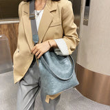 Vintage Crocodile Pattern Crossbody Bag PU Leather Shoulder Handbag