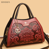 Vintage Crocodile Pattern Handbags Women Shoulder Bag Large Capacity Leather Tot