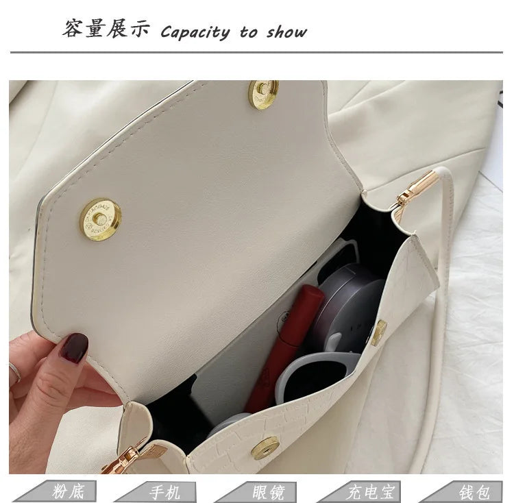 Vintage Crocodile Pattern Ladies Handbag PU Leather Women Shoulder Bag