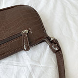 Vintage Crocodile Pattern Women Purse Handbags Ladies Small Shoulder Bag