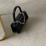 Vintage Crocodile Print Women Chain Crossbody Bag PU Leather Ladies