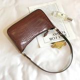 Vintage Crocodile Print Women Handbags Ladies Flap Small Shoulder Bags