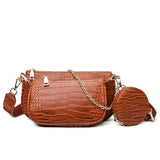Vintage Crocodile Shoulder Bags Chains Handbags Crossbody Messe