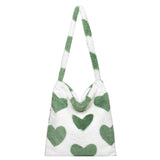 Vintage Crossbody Bag Love Print Leopard Plush Tote Messenger Bag
