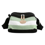 Vintage Crossbody Bags Striped Retro Shoulder Bag Small Square Zipper for Travel