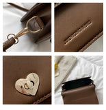 Vintage Crossbody Bags for Women Solid Shoulder Bag Ladies Handbags
