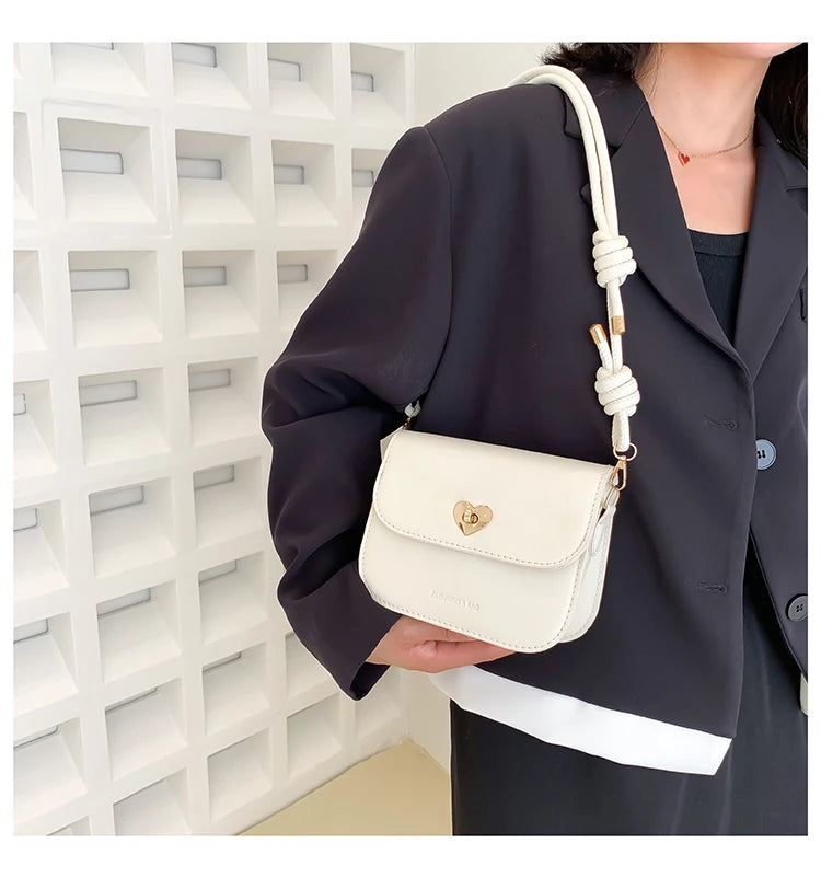 Vintage Crossbody Bags for Women Solid Shoulder Bag Ladies Handbags