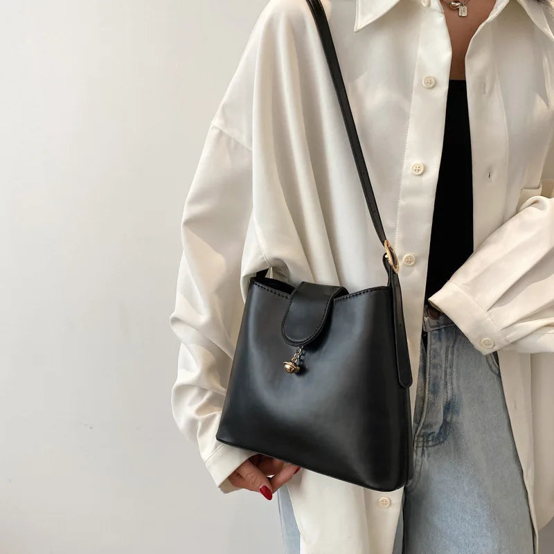 Vintage Crossbody Bucket Bag Woman Bag Female Shoulder Handbags