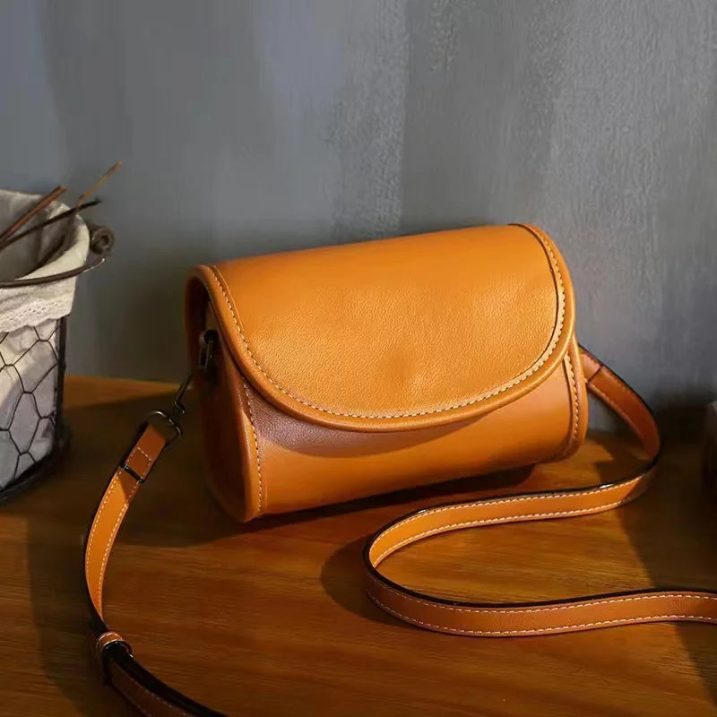 Vintage Leather Cell Phone Crossbody Shoulder Bag Messenger